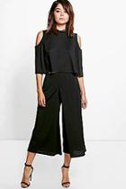 Boohoo Faith Crepe Layered Culottes