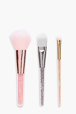 Boohoo 3 Piece Crystal Brush Set