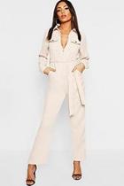 Boohoo Cord Belted Jumpsuit