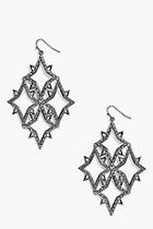 Boohoo Regan Statement Galactic Diamante Earrings