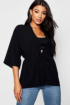 Boohoo Drawstring Waist Kimono