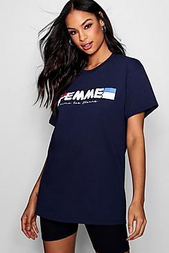 Boohoo Tall Femme Slogan Tee