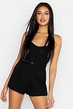 Boohoo Belted Bandeau Playsuit