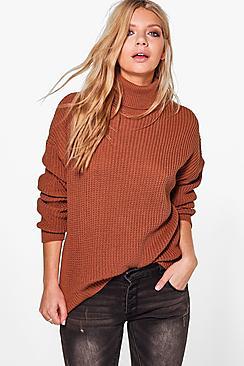 Boohoo Fisherman Roll Neck Jumper