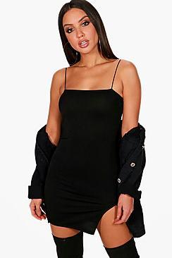 Boohoo Josie Thigh Split Micro Mini Bodycon Dress