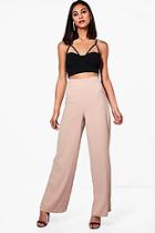 Boohoo Ria Wide Leg Silky Trouser