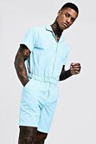 Boohoo Pinstripe Revere Collar Jumpsuit