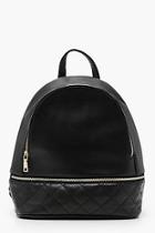 Boohoo Zoe Quilt Base Zippered Backpack