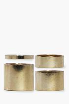 Boohoo Casey Mixed Simple 4 Ring Set Gold