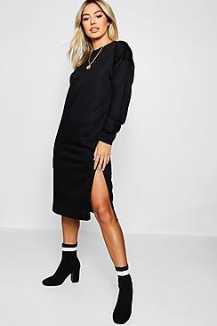 Boohoo Petite Split Detail Midi Dress