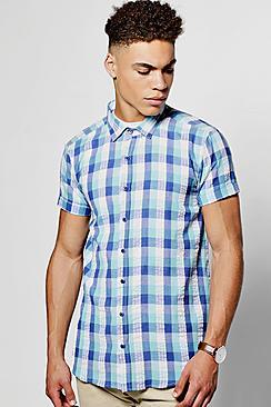 Boohoo Short Sleeve Multi Gingham Shirt