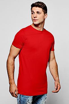 Boohoo Longline Crew Neck T-shirt