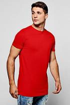 Boohoo Longline Crew Neck T-shirt