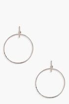 Boohoo Bar Stud Hoop Earrings