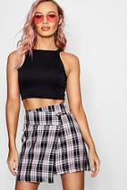 Boohoo Ava Scuba Square Neck Crop