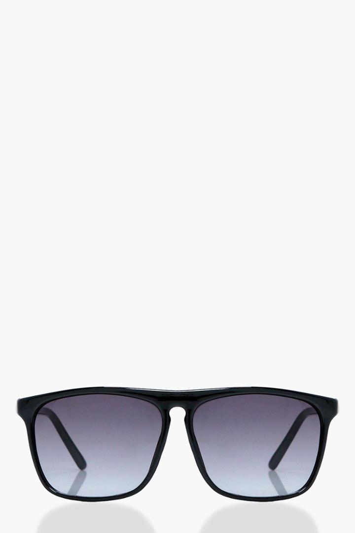 Boohoo Katie Ombre Lense Square Sunglasses Black