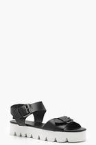 Boohoo Zoe Buckle Detail Cleated Sandals