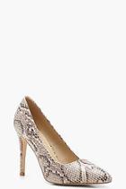 Boohoo Emma Snake Effect Pointed Court Shoes