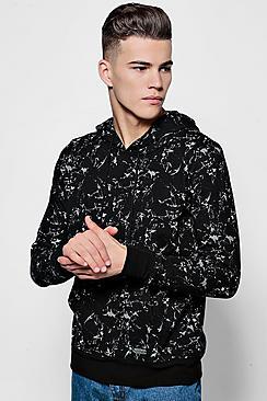 Boohoo All Over Print Hoodie