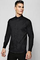 Boohoo Man Gold Embroidered Muscle Fit Shirt