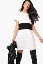 Boohoo Kim Shearing Detail Oversized T-shirt Dress