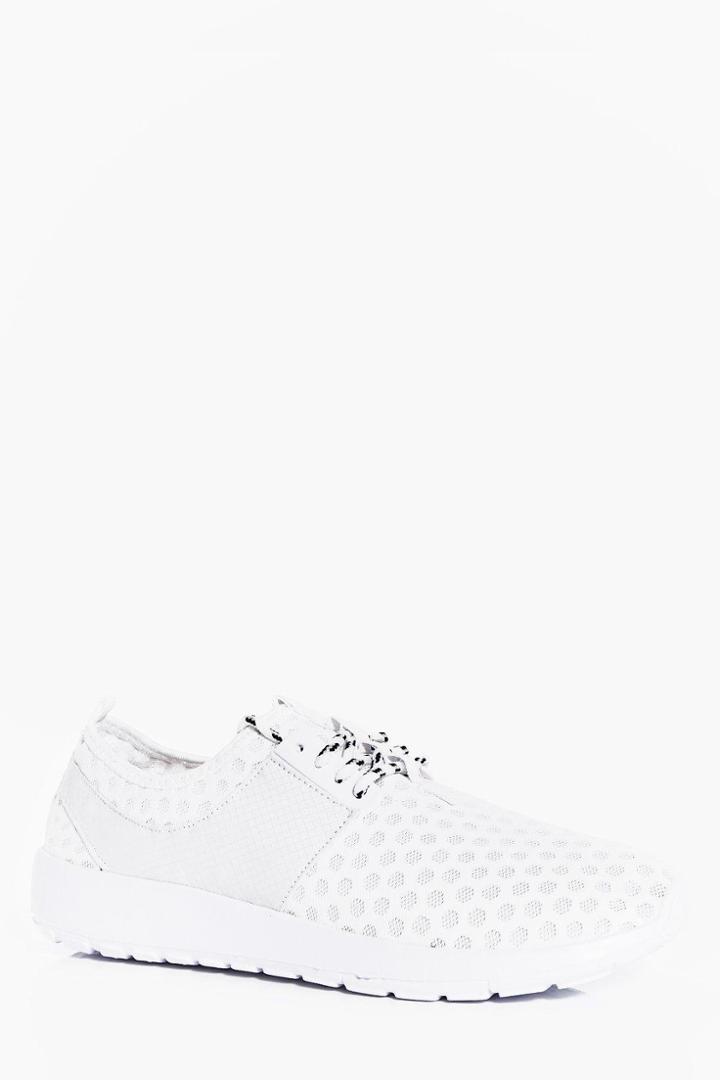 Boohoo Mesh Running Trainer White