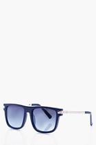 Boohoo Gold Trim Wayfarer Sunglasses