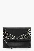 Boohoo Millie Diamante And Stud Fold Over Clutch