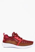 Boohoo Loose Weave Mesh Runner Trainer Red