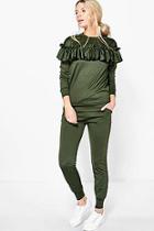 Boohoo Kara Frill Jumper Loungewear Co-ord