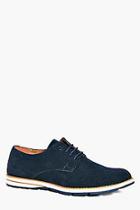 Boohoo Smart Suedette Derbie Shoe With Contrast Sole
