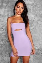 Boohoo Betty Square Neck Cut Out Front Bodycon Dress