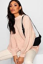 Boohoo Oversized Cable Jumper