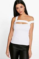 Boohoo Sophie Cut Out Textured Top