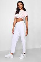 Boohoo Zendaya Contrast Side Crepe Slim Fit Trouser