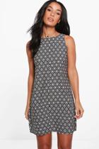 Boohoo Daniella Sleeveless Shift Dress Black