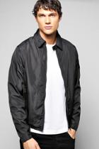 Boohoo Microfibre Harrington Jacket Black