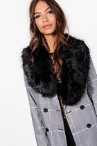 Boohoo Lily Faux Fur Collar Scarf