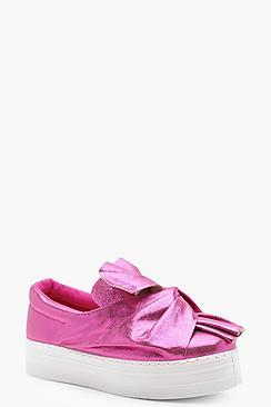 Boohoo Imogen Platform Knot Front Skaters