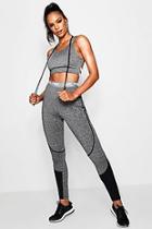Boohoo Daisy Fit 'grl Pwr' Slogan Running Legging