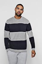 Boohoo Colour Block Mixed Fabrication Sweatshirt