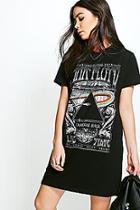 Boohoo Zana Pink Floyd Licence T-shirt Dress