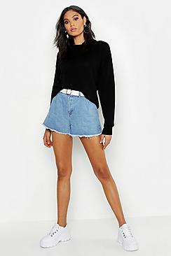 Boohoo Tall Boxy Crew Neck Jumper