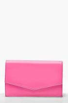 Boohoo Neon Envelope Clutch & Chain