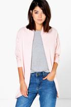 Boohoo Naomi Edge To Edge Duster Nude