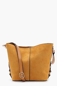 Boohoo Kate Suedette Bucket Cross Body