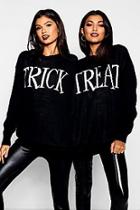 Boohoo Halloween Trick Or Treat Twin Jumper