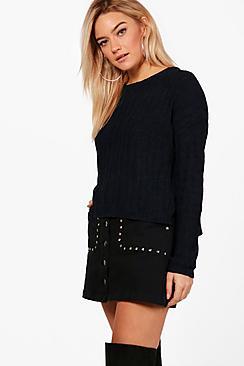 Boohoo Eloise Rib Knit Chenille Jumper