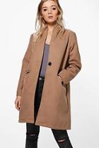 Boohoo Megan Notch Neck Coat