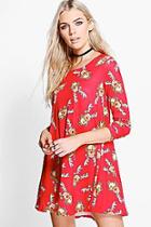 Boohoo Hope Rudolph Christmas Swing Dress